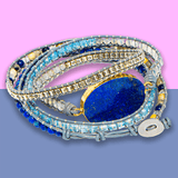 Deep Wave Lapis Lazuli Wrap Bracelet
